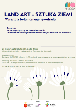 Land art - sztuka ziemi. Warsztaty botanicznego rękodzieła